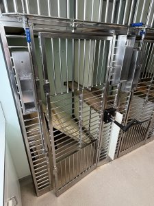 Refurbished NHP housing system prior to removal